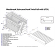 AFI Westbrook Wood Staircase Bunk Twin Over Full with Twin Trundle in Espresso