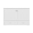 AFI Southampton Queen Solid Wood Murphy Bed Chest in White with USB Charger