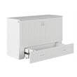 AFI Southampton Queen Solid Wood Murphy Bed Chest in White with USB Charger
