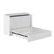 AFI Southampton Queen Solid Wood Murphy Bed Chest in White with USB Charger