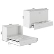AFI Southampton Queen Solid Wood Murphy Bed Chest in White with USB Charger