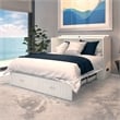 AFI Southampton Queen Solid Wood Murphy Bed Chest in White with USB Charger