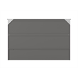 AFI Southampton Queen Solid Wood Murphy Bed Chest with Mattress in Gray