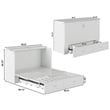 AFI Hamilton Queen Solid Wood Murphy Bed Chest with Built-In Charger in White