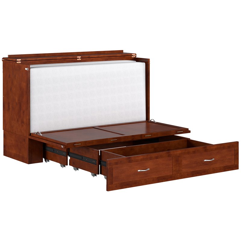 Atlantic Furniture Hamilton Queen Murphy Bed Chest In Walnut