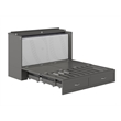 AFI Hamilton Queen Solid Wood Murphy Bed Chest with Built-In Charger in Gray