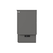 Monroe Queen Wood Murphy Bed Chest with Mattress & Charging Station in Gray