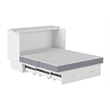 AFI Monroe Solid Wood Queen Murphy Bed Chest with USB Charging Station in White