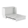 AFI Monroe Solid Wood Queen Murphy Bed Chest with USB Charging Station in White