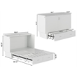 AFI Monroe Solid Wood Queen Murphy Bed Chest with USB Charging Station in White