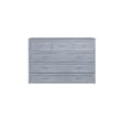 Deerfield Queen Solid Wood Modern Murphy Bed Chest with Mattress in Driftwood