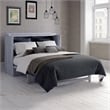 Deerfield Queen Solid Wood Modern Murphy Bed Chest with Mattress in Driftwood