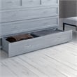 Deerfield Queen Solid Wood Modern Murphy Bed Chest with Mattress in Driftwood