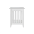 AFI Mission Solid Wood Printer Stand with Built-In Charger in White