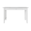 AFI Mission Solid Wood Writing Desk with Built-In Charger in White