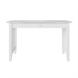 AFI Mission Solid Wood Writing Desk with Built-In Charger in White