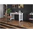 AFI Mission Solid Wood Writing Desk with Built-In Charger in White