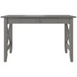 AFI Lexi Solid Wood Writing Desk with Felt Lined Drawer in Gray