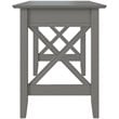 AFI Lexi Solid Wood Writing Desk with Felt Lined Drawer in Gray