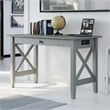 AFI Lexi Solid Wood Writing Desk with Drawer and Device Charger in Gray