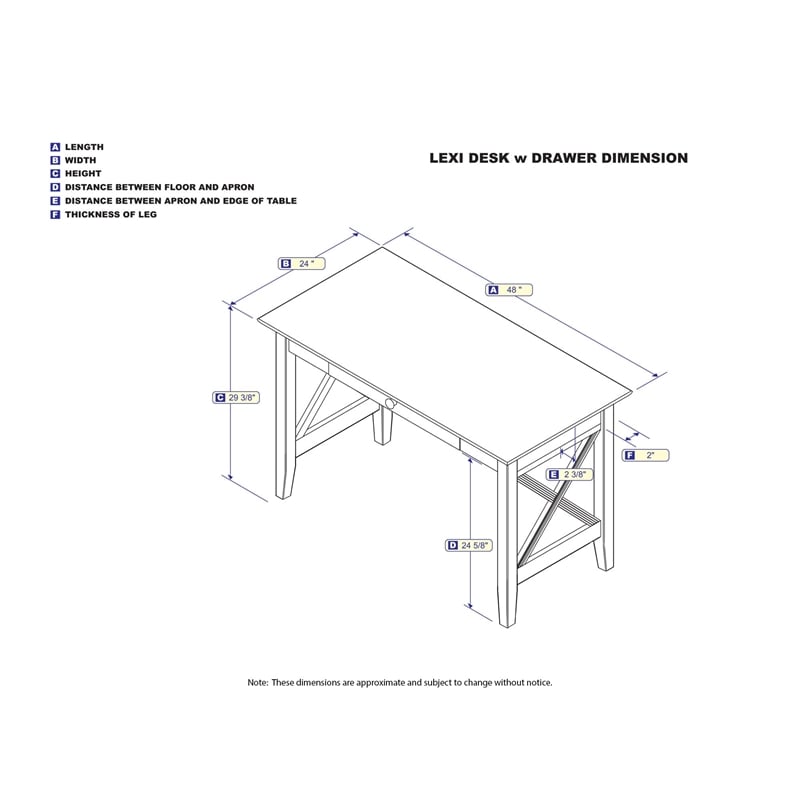 AFI Lexi Solid Wood Writing Desk with Drawer and Device Charger in Gray