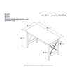 AFI Lexi Solid Wood Writing Desk with Drawer and Device Charger in Gray