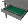 AFI Lexi Solid Wood Writing Desk with Drawer and Device Charger in Gray