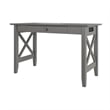 AFI Lexi Solid Wood Writing Desk with Drawer and Device Charger in Gray