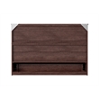 Deerfield Queen Solid Wood Modern Murphy Bed Chest with Mattress in Burnt Amber