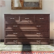 Deerfield Queen Solid Wood Modern Murphy Bed Chest with Mattress in Burnt Amber