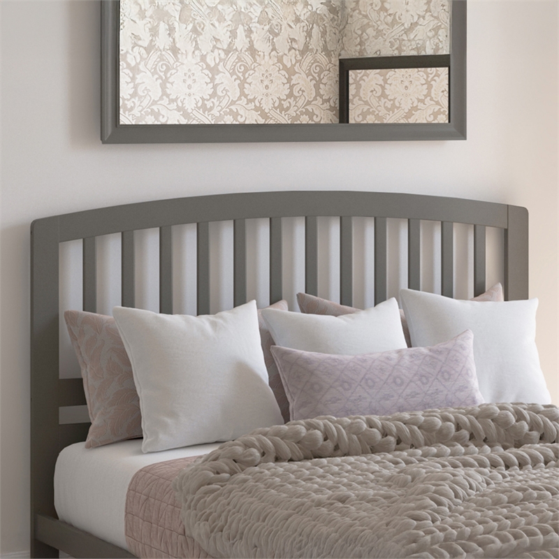 Richmond Queen Wood Headboard in Grey