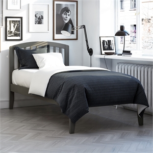 Richmond Twin XL Solid Wood Platform Bed in Grey