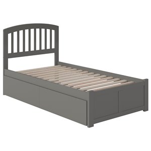 afi richmond twin xl platform bed with storage in gray