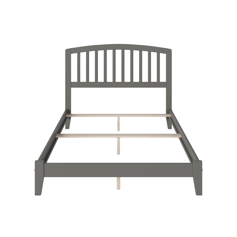 Richmond Full Solid Wood Foundation Bed in Grey