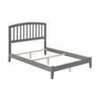 Richmond Full Solid Wood Foundation Bed in Grey