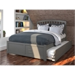AFI Richmond Full Wood Platform Bed with Twin Trundle and USB Charger in Grey