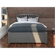 AFI Richmond Full Wood Platform Bed with Twin Trundle and USB Charger in Grey