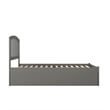 Richmond Full Wood Platform Bed with Footboard and Twin Trundle in Grey
