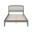 Richmond King Solid Wood Platform Bed in Grey