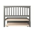 Mission Full Wood Platform Bed with Matching Footboard & Full Trundle in Grey