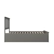Mission Full Wood Platform Bed with Matching Footboard & Full Trundle in Grey