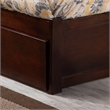 Richmond Full Wood Platform Bed with Footboard and Full Trundle in Walnut