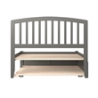 Richmond Full Wood Platform Bed with Footboard and Full Trundle in Grey
