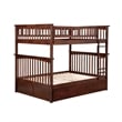 AFI Columbia Twin Over Full Wood Staircase Trundle Bunk Bed in Walnut