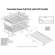 AFI Columbia Twin Over Full Wood Staircase Trundle Bunk Bed in Walnut