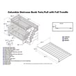 AFI Columbia Twin Over Full Wood Staircase Trundle Bunk Bed in White