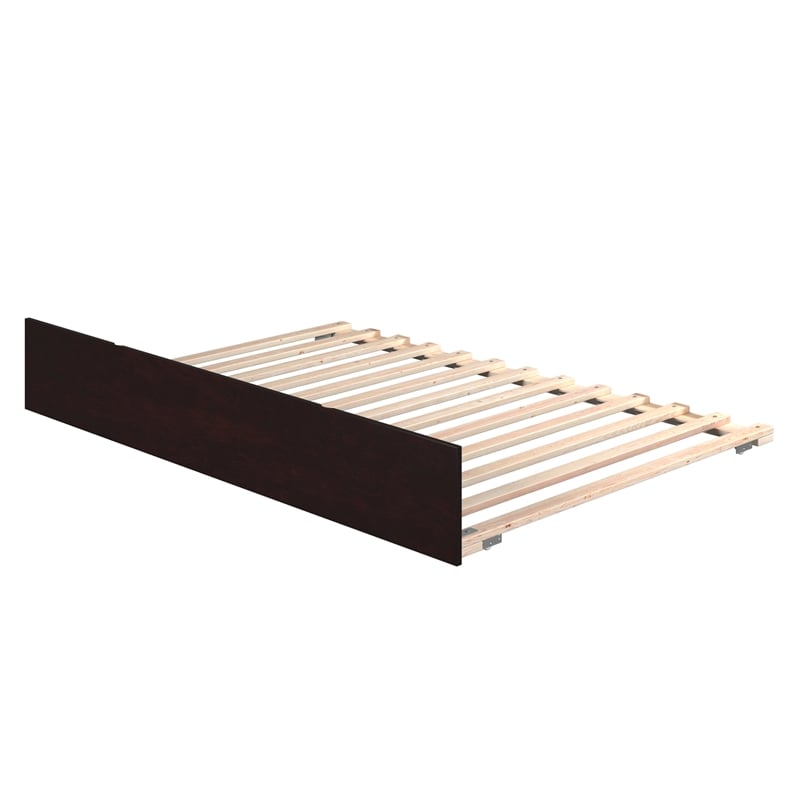 AFI Urban Solid Wood Mid-Century Full Size Trundle in Espresso