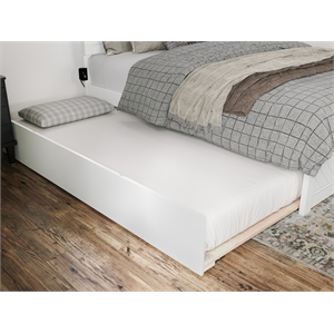 AFI Urban Full Size Solid Wood Mid-Century Modern Trundle in White