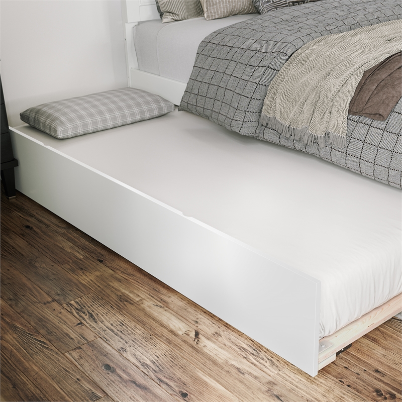 AFI Urban Full Size Solid Wood Mid-Century Modern Trundle in White