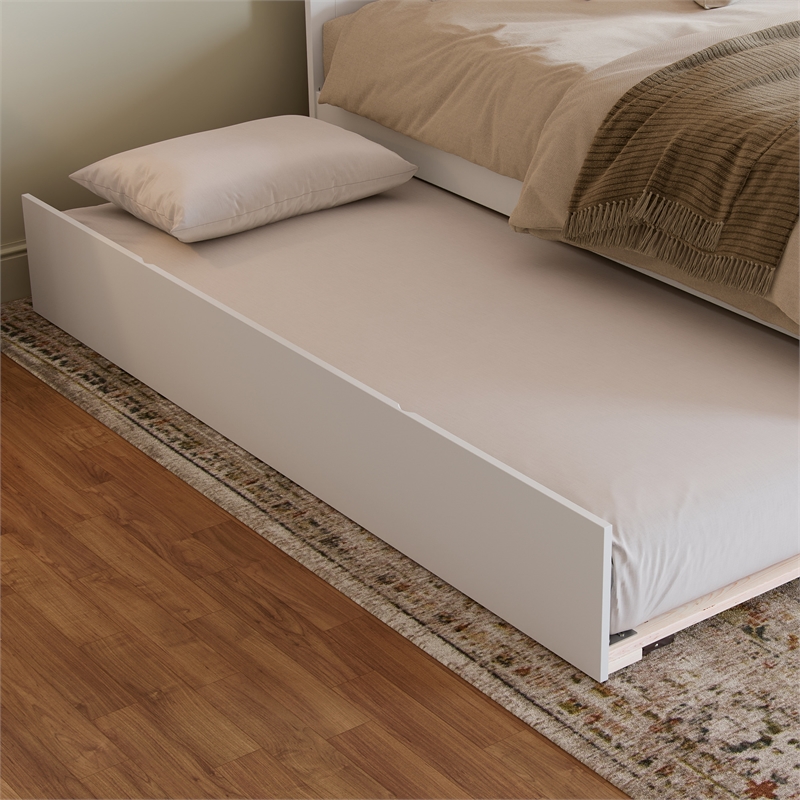 AFI Urban Full Size Solid Wood Mid-Century Modern Trundle in White